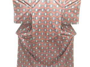 未使用品　笹模様織り出し本場村山大島紬着物